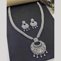 Kavita Art Silver Plated American Diamond Necklace Set