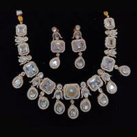 Kavita Art Gold Plated Polki Kundan Stone Necklace Set
