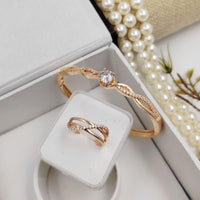 Kavita Art Gold Plated Austrian Stone Bracelet With Ring