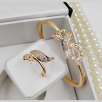 Kavita Art Gold Plated Austrian Stone Bracelet With Ring