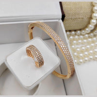 Kavita Art Gold Plated Austrian Stone Bracelet With Ring