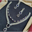 Kavita Art Silver Plated AD And Beads Necklace Set