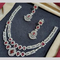Kavita Art Silver Plated  American Diamond Necklace Set