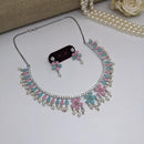Kavita Art Silver Plated  American Diamond Necklace Set