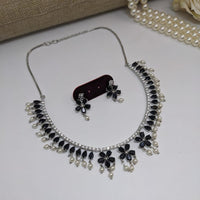 Kavita Art Silver Plated  American Diamond Necklace Set