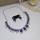 Kavita Art Silver Plated  American Diamond Necklace Set