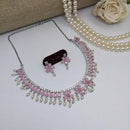 Kavita Art Silver Plated  American Diamond Necklace Set