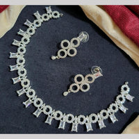 Kavita Art Silver Plated  American Diamond Necklace Set