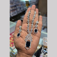 Kavita Art Silver Plated  American Diamond Necklace Set