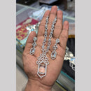 Kavita Art Silver Plated  American Diamond Necklace Set