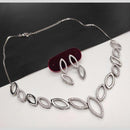 Kavita Art Silver Plated  American Diamond Necklace Set