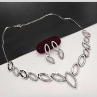 Kavita Art Silver Plated  American Diamond Necklace Set