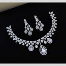 Kavita Art Silver Plated  American Diamond Necklace Set