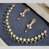 Kavita Art Silver Plated  American Diamond Necklace Set