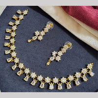 Kavita Art Silver Plated  American Diamond Necklace Set
