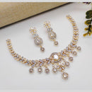Kavita Art Silver Plated  American Diamond Necklace Set