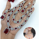 Kavita Art Silver Plated American Diamond Necklace Set