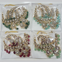 Kavita Art Gold Plated Kundan Stone And Beads Necklace Set