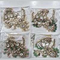 Kavita Art Gold Plated Kundan Stone And Beads Necklace Set