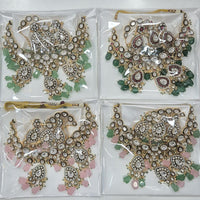 Kavita Art Gold Plated Kundan Stone And Beads Necklace Set