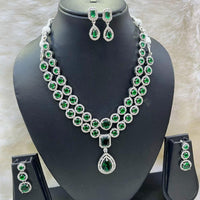 Kavita Art Silver Plated American Diamond Necklace Set
