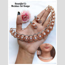Kavita Art Gold Plated CZ Stone And Beads Necklace Set