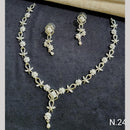 Kavita Art Silver Plated American Diamond Necklace Set