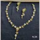 Kavita Art Gold Plated American Diamond Necklace Set