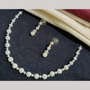 Kavita Art Silver Plated American Diamond Necklace Set