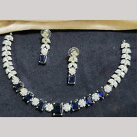 Kavita Art Silver Plated American Diamond Necklace Set