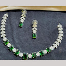 Kavita Art Silver Plated American Diamond Necklace Set