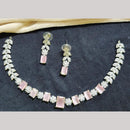 Kavita Art Silver Plated American Diamond Necklace Set