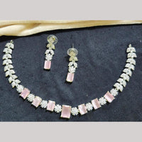 Kavita Art Silver Plated American Diamond Necklace Set
