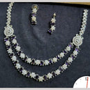 Kavita Art Silver Plated American Diamond Necklace Set