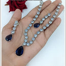 Kavita Art Silver Plated American Diamond Necklace Set