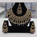 Kavita Art Gold Plated Crystal Stone And Beads Necklace Set