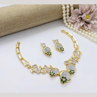 Kavita Art  Gold Plated American Diamond Necklace Set