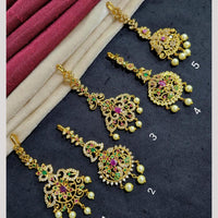 Kavita Art Gold Plated Austrian Stone And Pearl Mangtikka (Assorted Design 1 Piece Only)