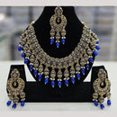 Kavita Art Gold Plated Crystal Stone And Beads Necklace Set