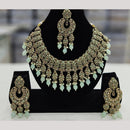 Kavita Art Gold Plated Crystal Stone And Beads Necklace Set
