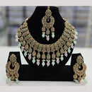 Kavita Art Gold Plated Crystal Stone And Beads Necklace Set