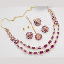 Kavita Art Gold Plated Pota Stone Necklace Set