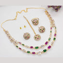 Kavita Art Gold Plated Pota Stone Necklace Set