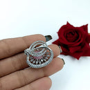 Kavita Art Silver Plated American Diamond Ring