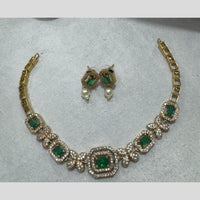 Kavita Art Gold Plated American Diamond Necklace Set