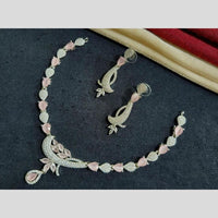 Kavita Art Silver Plated American Diamond Necklace Set