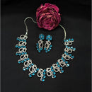 Kavita Art Silver Plated American Diamond Necklace Set