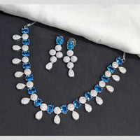Kavita Art Silver Plated American Diamond Necklace Set