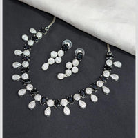 Kavita Art Silver Plated American Diamond Necklace Set