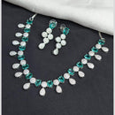 Kavita Art Silver Plated American Diamond Necklace Set